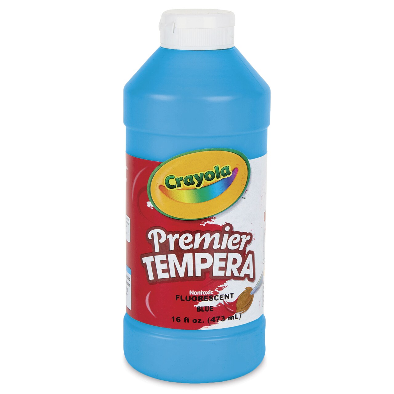 Crayola Premier Tempera - Fluorescent Blue, 16 oz bottle